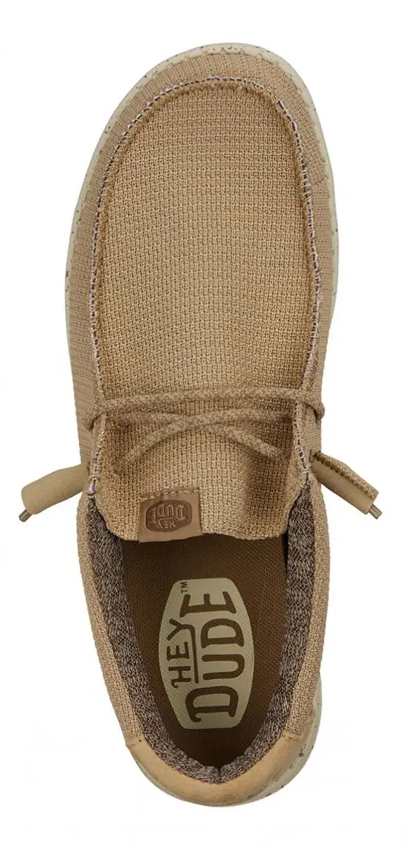 HEYDUDE Wally Sport Mesh Heren Instappers - Tan/White 46 - afbeelding 4 van 6