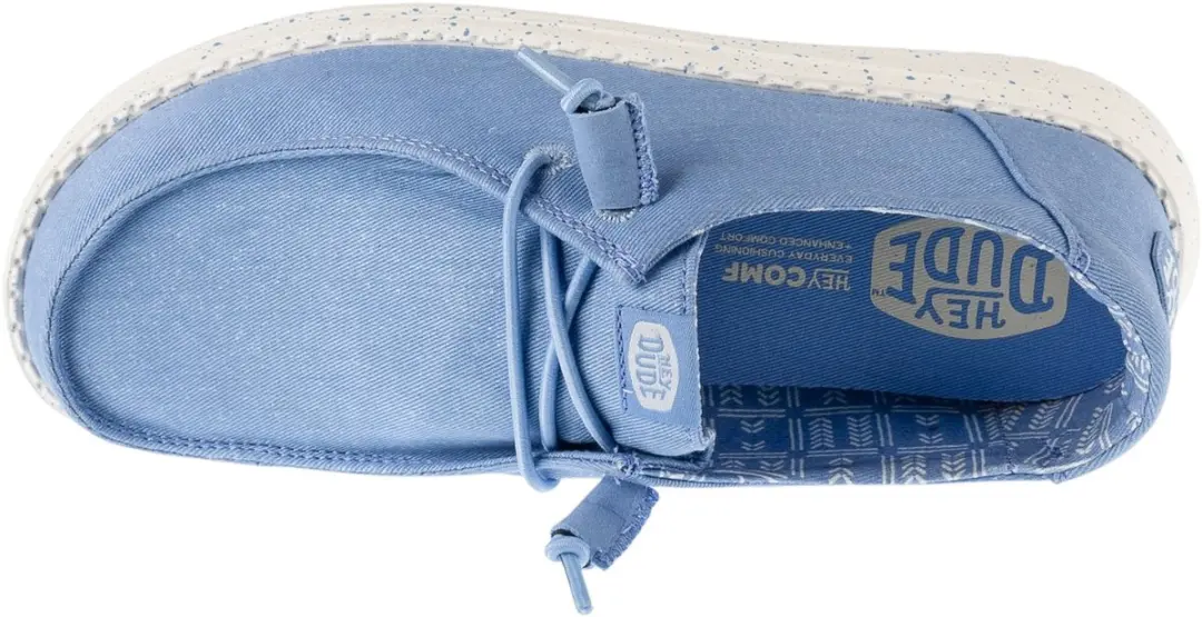 HEYDUDE Wendy Stretch Canvas Dames Instappers Hydrangea Blue - 37