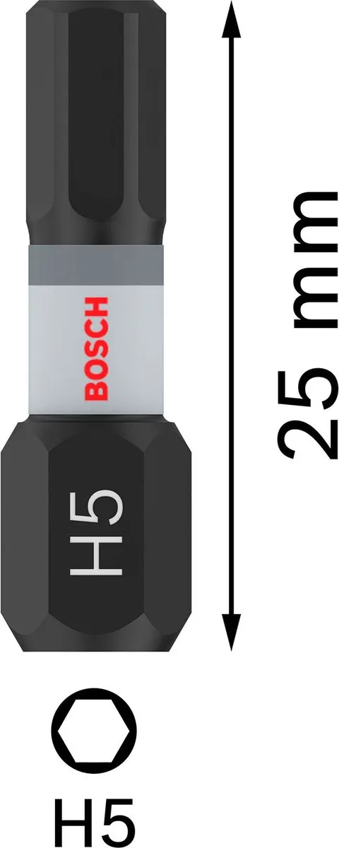 Bosch Professional PRO Zeskant Slagbit H5 25mm - 2-delig