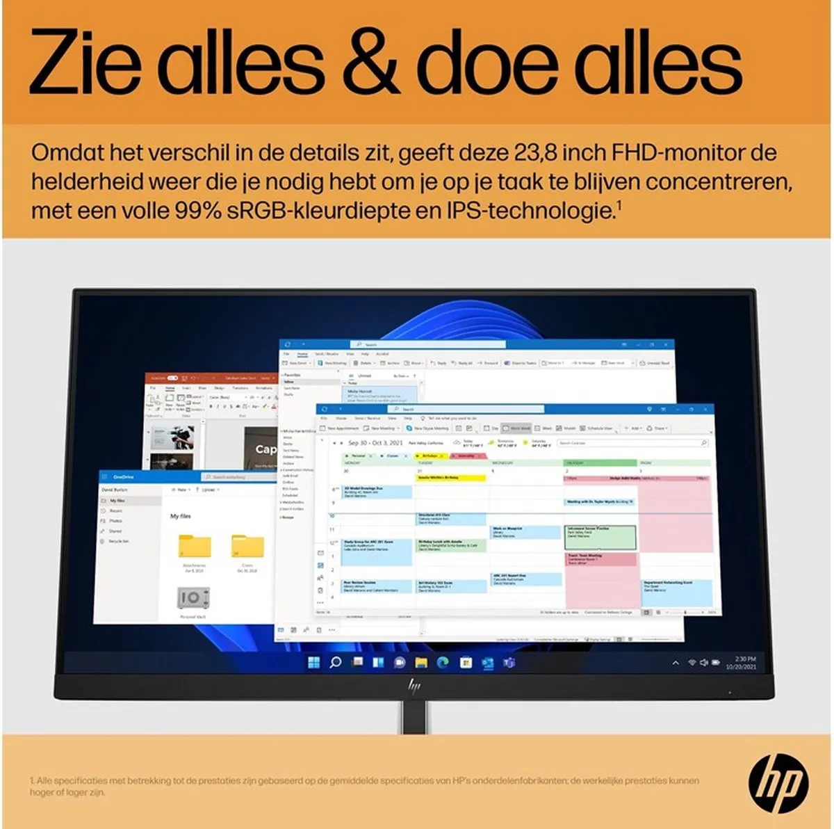 HP E24 G5 Monitor 23,8 inch Full HD IPS - afbeelding 6 van 12