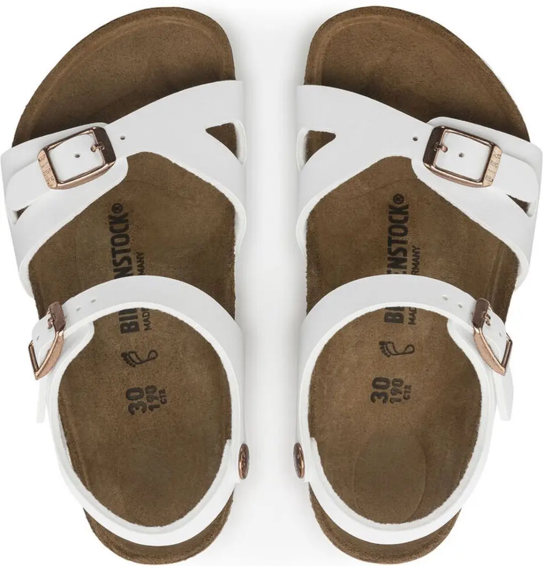 Birkenstock Meisjes Rio Kids White Birko Flor