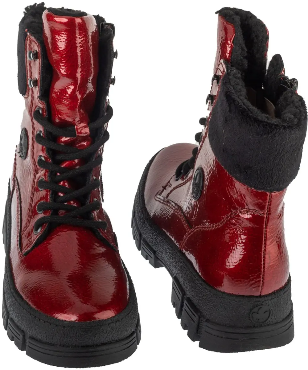 Rieker Y0220 Booties Vrouwen - Rood - Maat 39