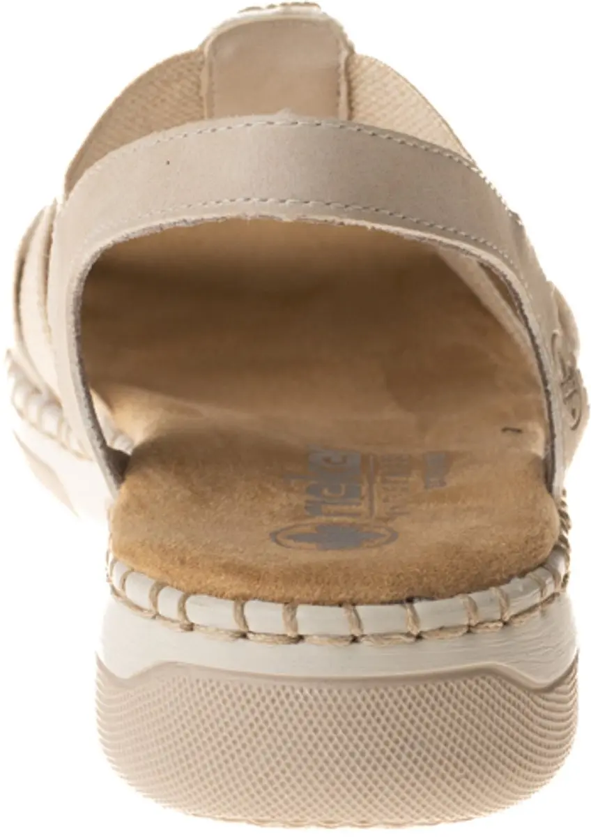 Rieker Dames Sandalen 66201-62 - Maat 42 - Beige