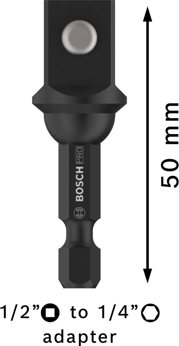 Bosch PRO Contactdoosadapter 1/2" 50mm