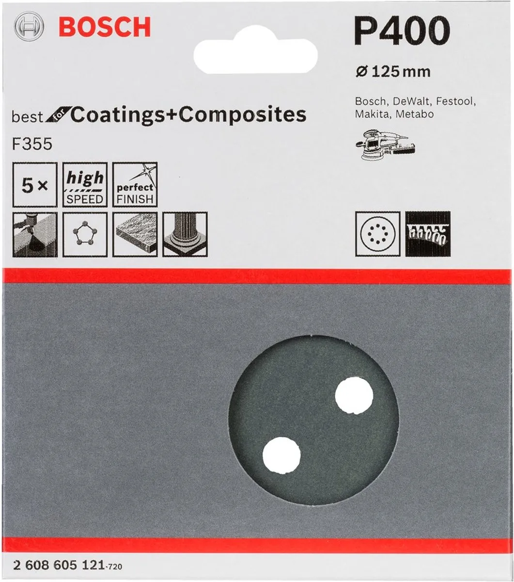Bosch Professional Schuurvel Ø125 Best Coatings - 5 Stuks