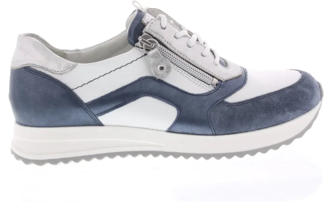 Dames Veterschoenen Waldlaufer H-vicky Jeans Weiss Argento Jeansblauw