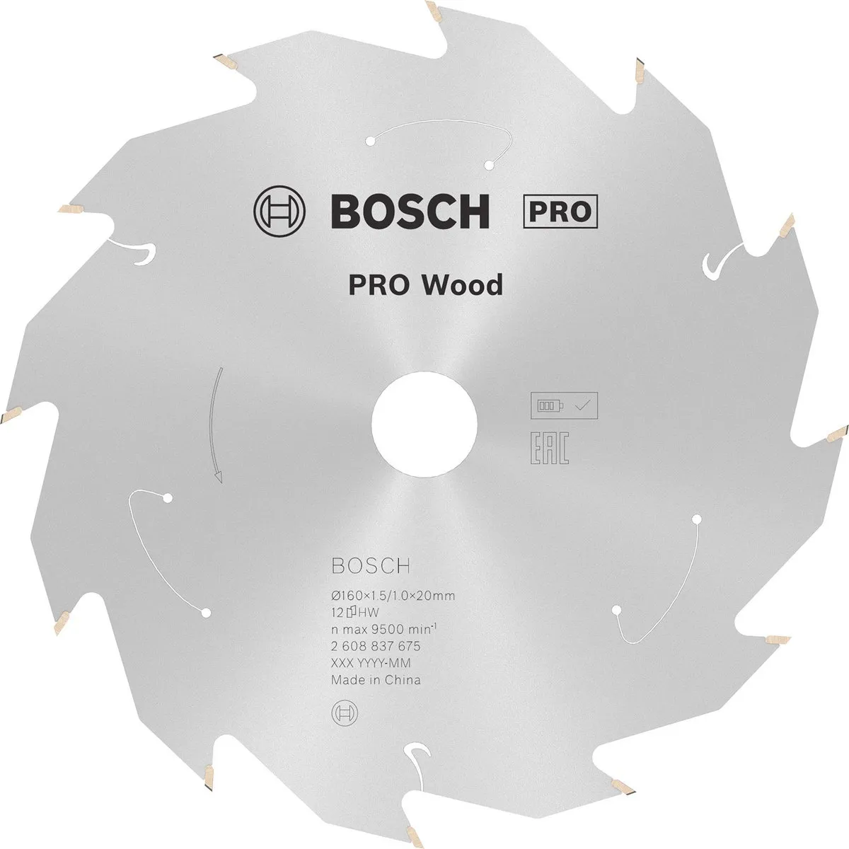 Bosch Professional PRO Wood Zaagblad 160mm - 48 Tanden