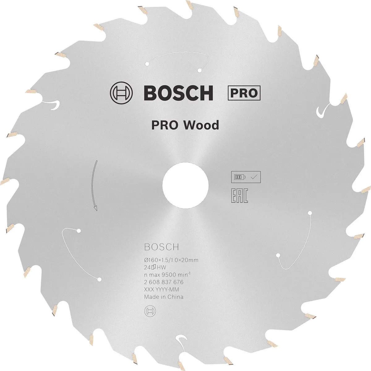 Bosch Professional PRO Wood Zaagblad 160mm - 48 Tanden