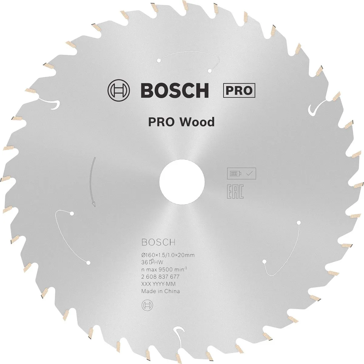 Bosch Professional PRO Wood Zaagblad 160mm - 48 Tanden