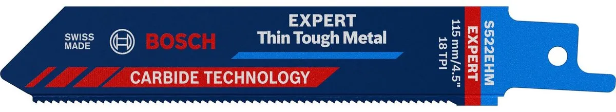 Bosch Professional Expert S 522 EHM Reciprozaagblad 115mm - Metaal