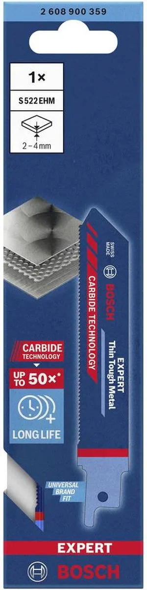 Bosch Professional Expert S 522 EHM Reciprozaagblad 115mm - Metaal - afbeelding 6 van 6