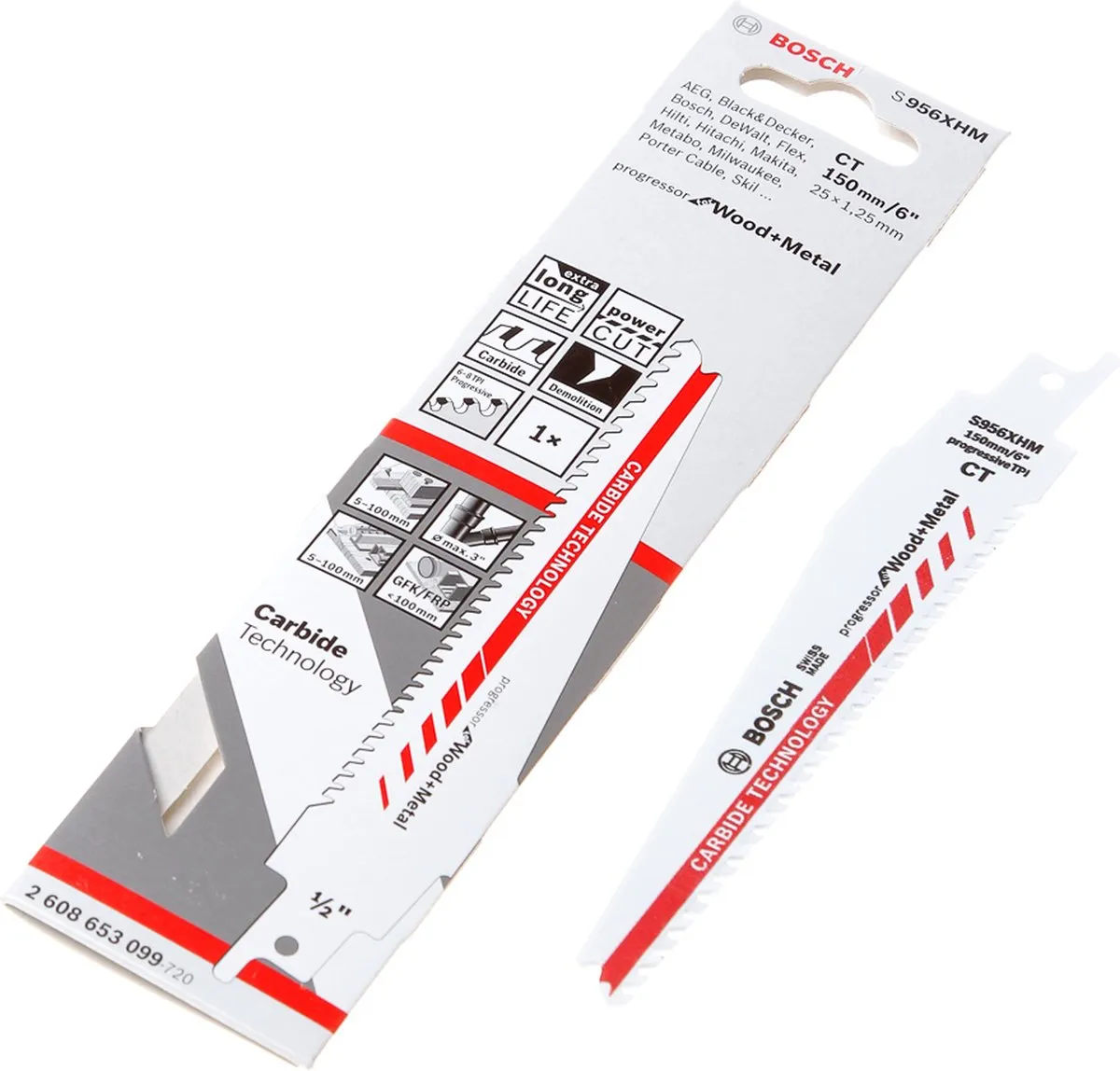 Bosch Professional Expert Multi Material 956 XHM Reciprozaagblad 2608900389 - Metaal