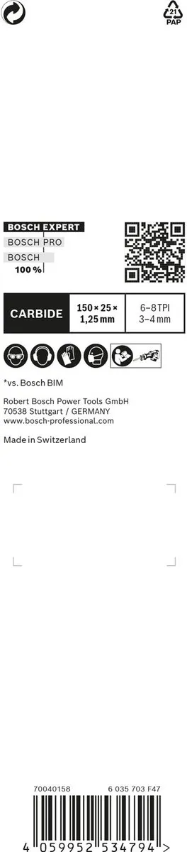 Bosch Professional Expert Multi Material 956 XHM Reciprozaagblad 2608900389 - Metaal