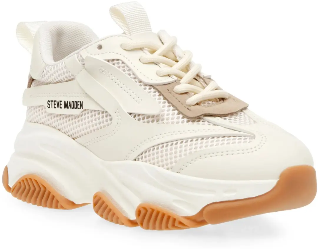 Steve Madden Jpossession Lage Sneakers - Beige - Maat 33 - afbeelding 4 van 6
