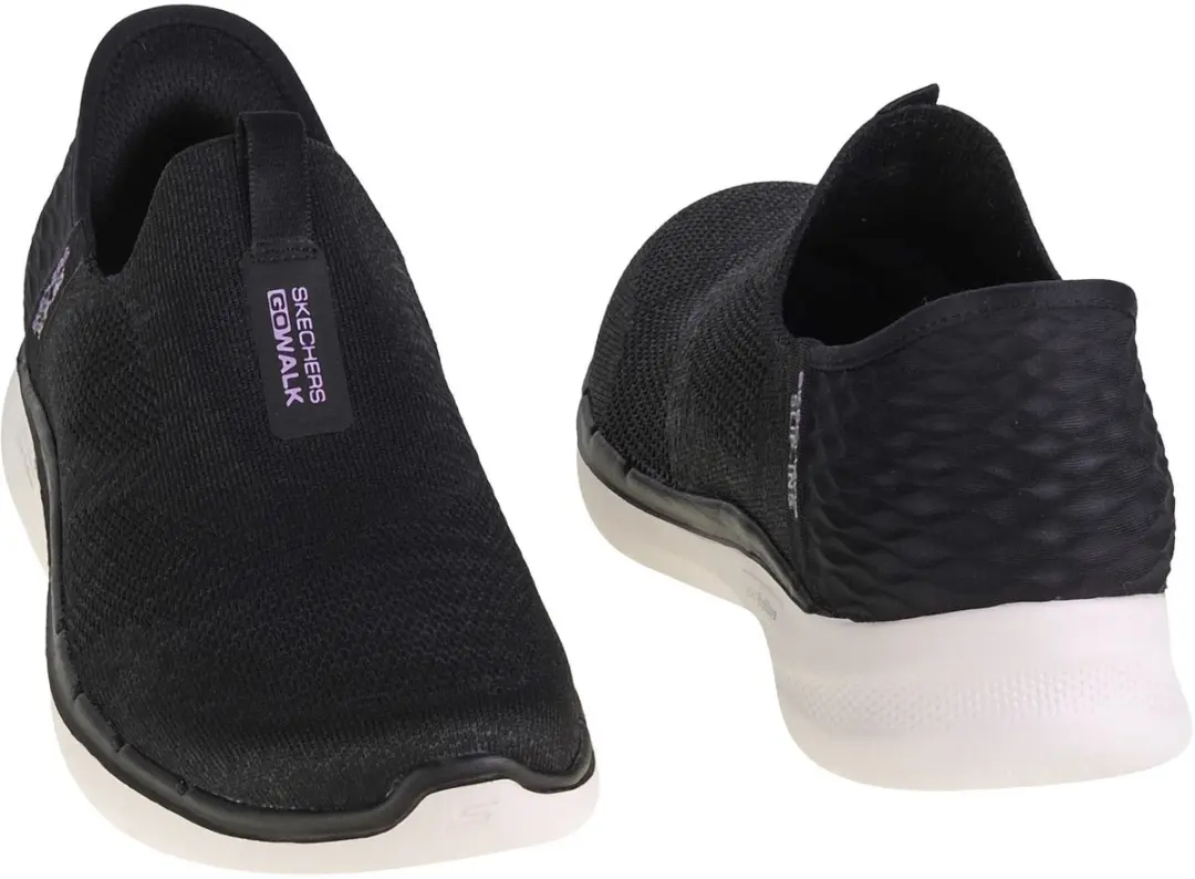 Skechers GO WALK 6 Slip-Ins Sneakers 124569-BKLV - Zwart - afbeelding 5 van 5