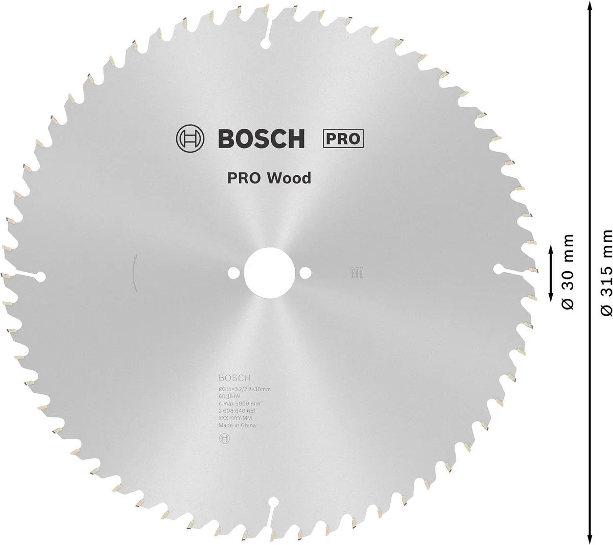 Bosch Professional Cirkelzaagblad Optiline T 315x30x3,2 60T - Hout/Metalen