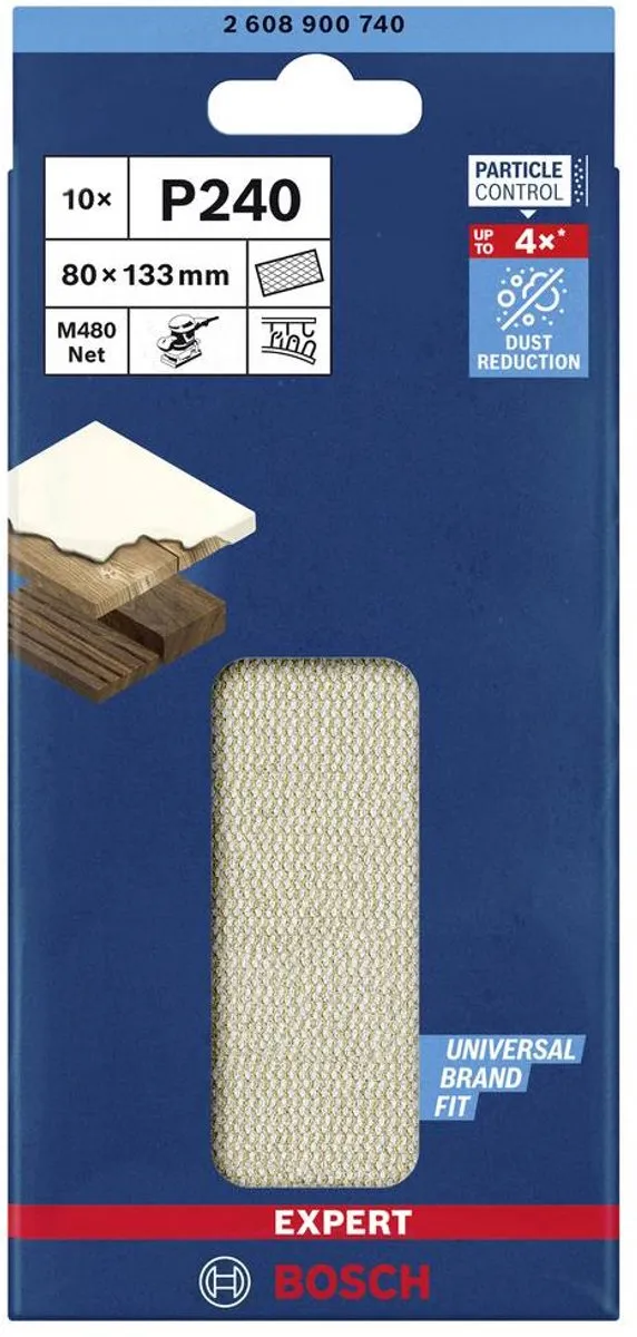 Bosch Professional Expert M480 Schuurnet 10 Stuks