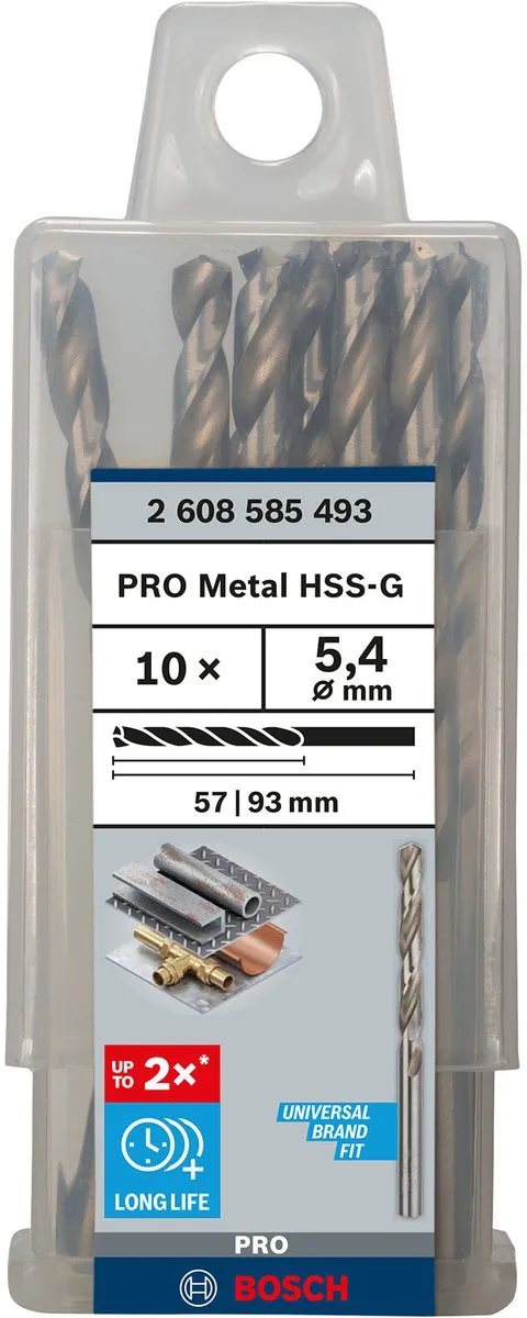 Bosch Professional ST. LINE 5.4mm HSS-G Boor - 10 Stuks