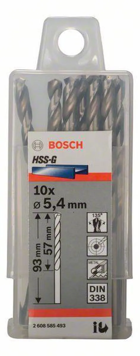 Bosch Professional ST. LINE 5.4mm HSS-G Boor - 10 Stuks