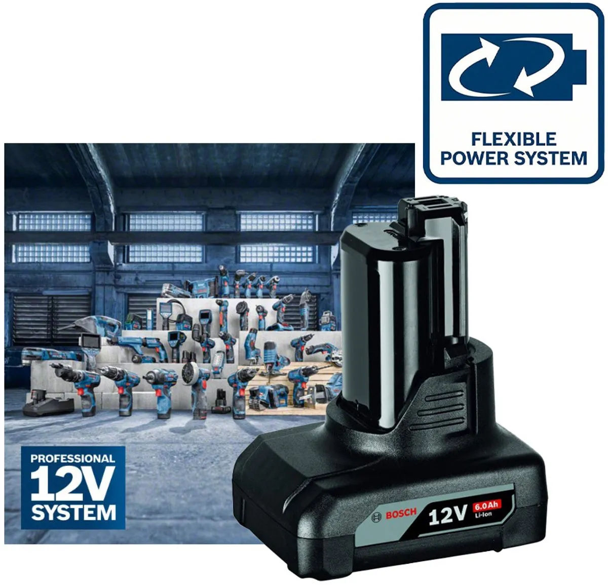 Bosch Professional GBA 12V 6.0Ah Accu - 1 Stuks