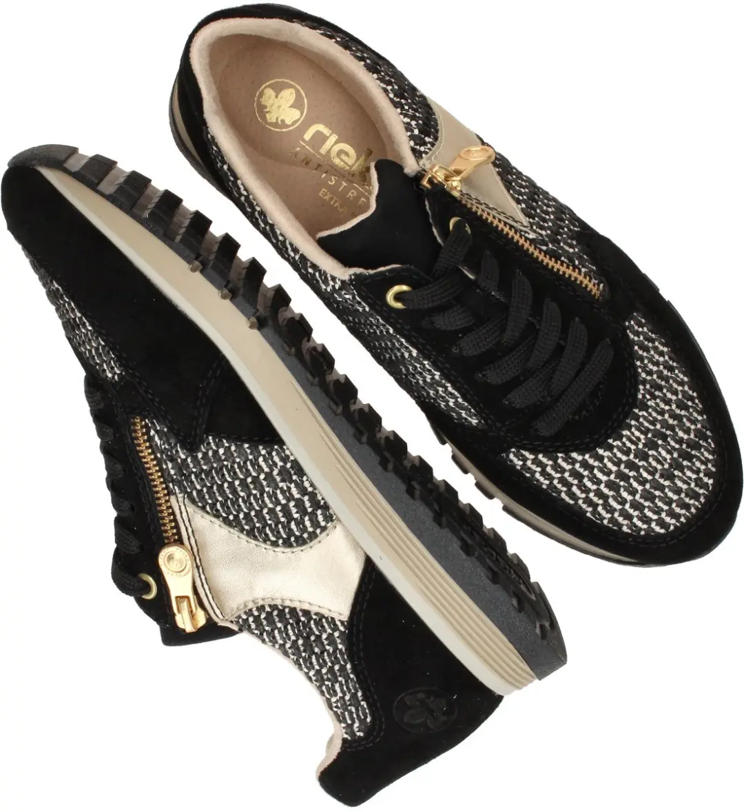 Rieker Dames Sneakers 43 - Zwart