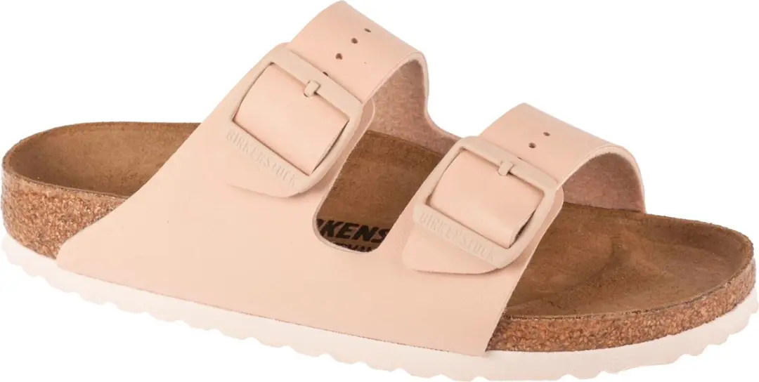 Birkenstock Arizona Birko-Flor Beige Smal Voetbed Dames Slipper