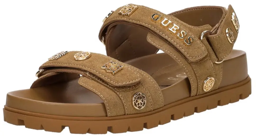 Guess Florizi Sandalen Plat - Cognac - Maat 39 - afbeelding 4 van 6