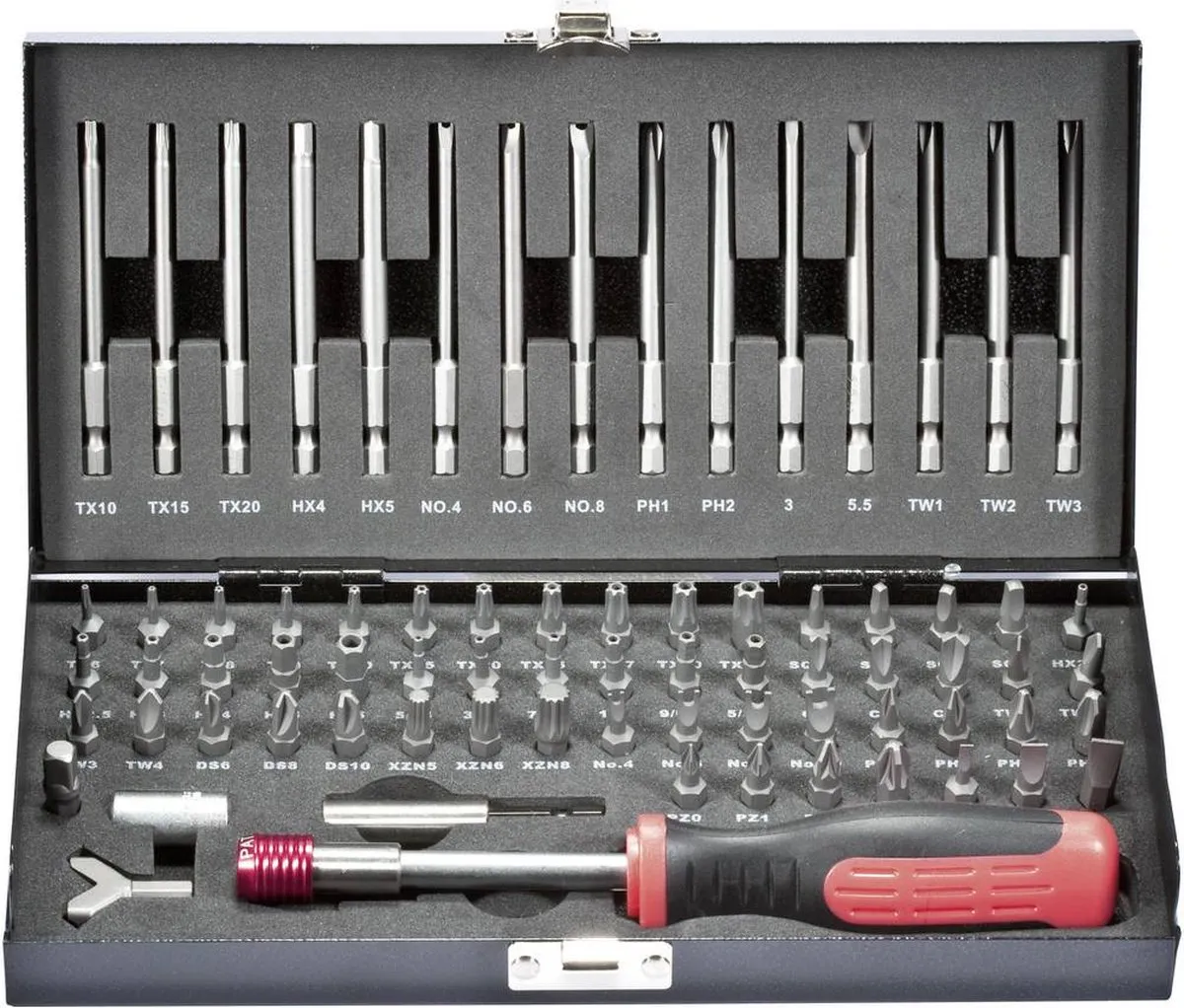 TOOLCRAFT HT02183 Bitset 75-delig - Metaal