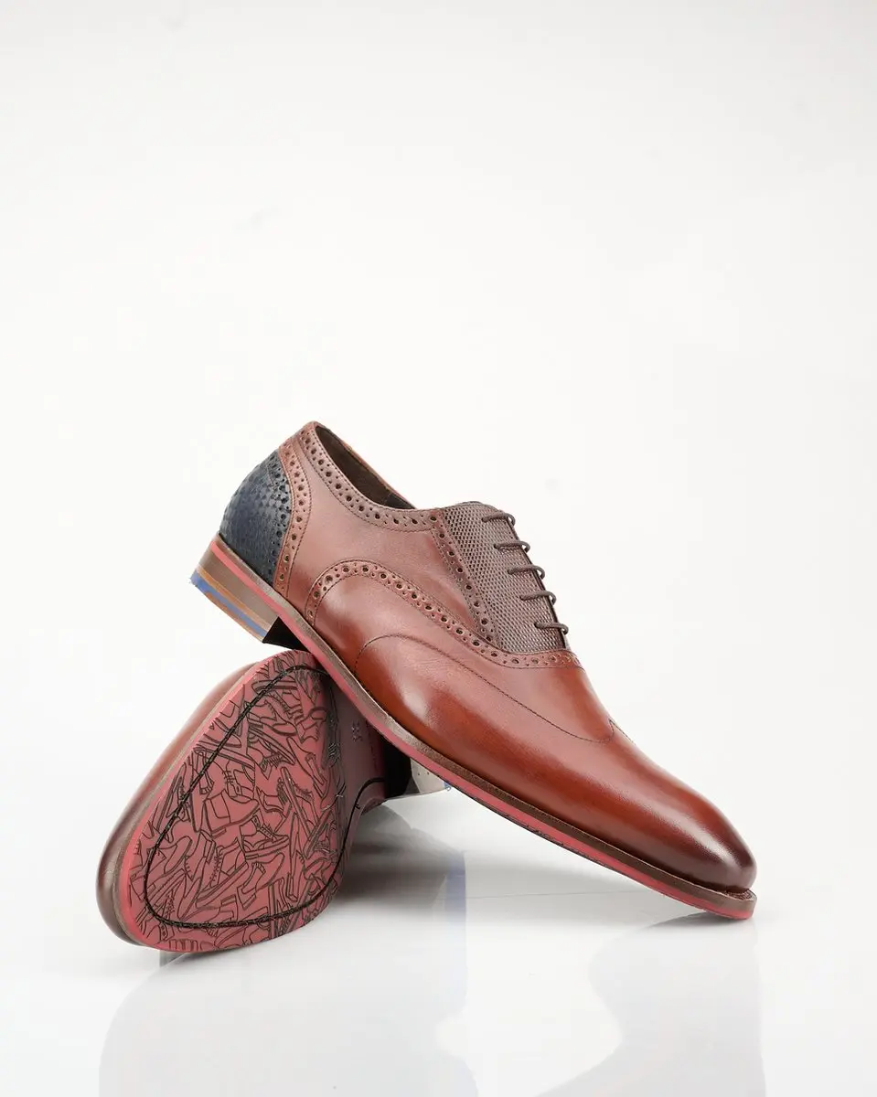 Floris van Bommel Veterschoenen SFM-30229 - Cognac 42.5 - afbeelding 6 van 6