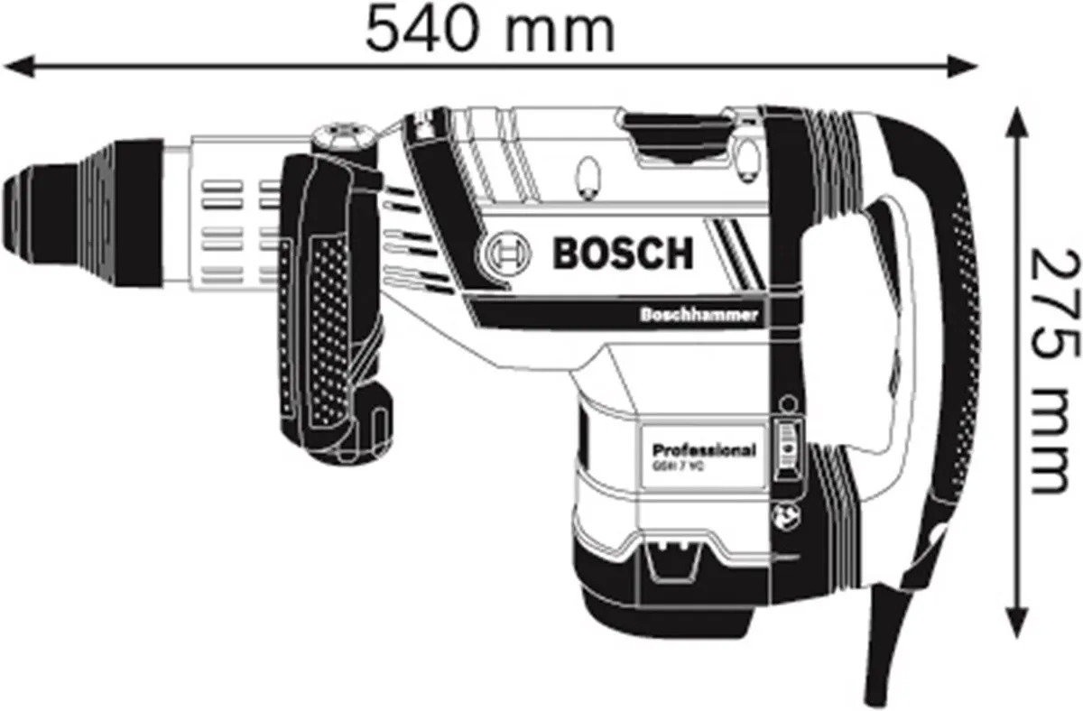 Bosch Professional GSH 7 VC Breekhamer - 1500W