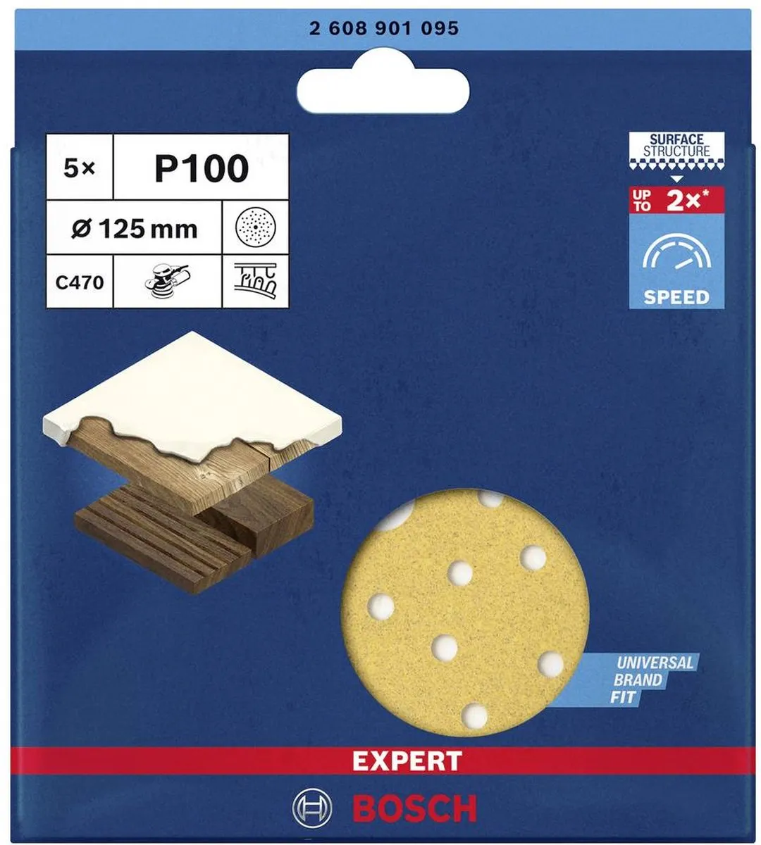 Bosch Professional Expert C470 Schuurpapier - 5 Stuks