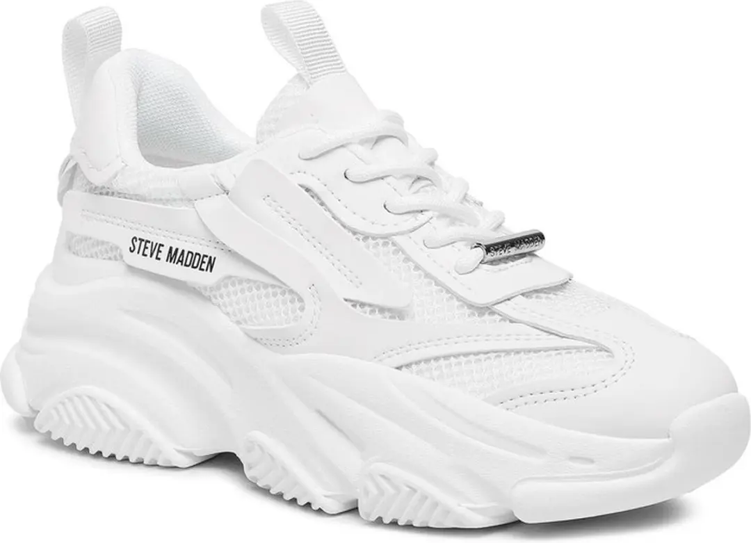 Steve Madden Possession Dames Sneakers - Wit - Maat 40 - afbeelding 3 van 6