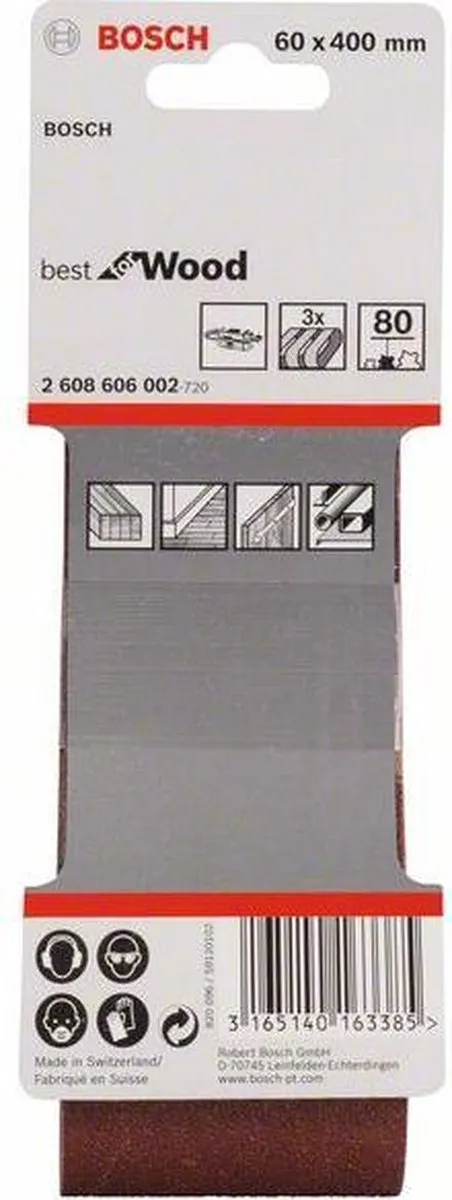 Bosch Professional 3 Banden 60x400mm Best Wood+Paint - 3 Stuks