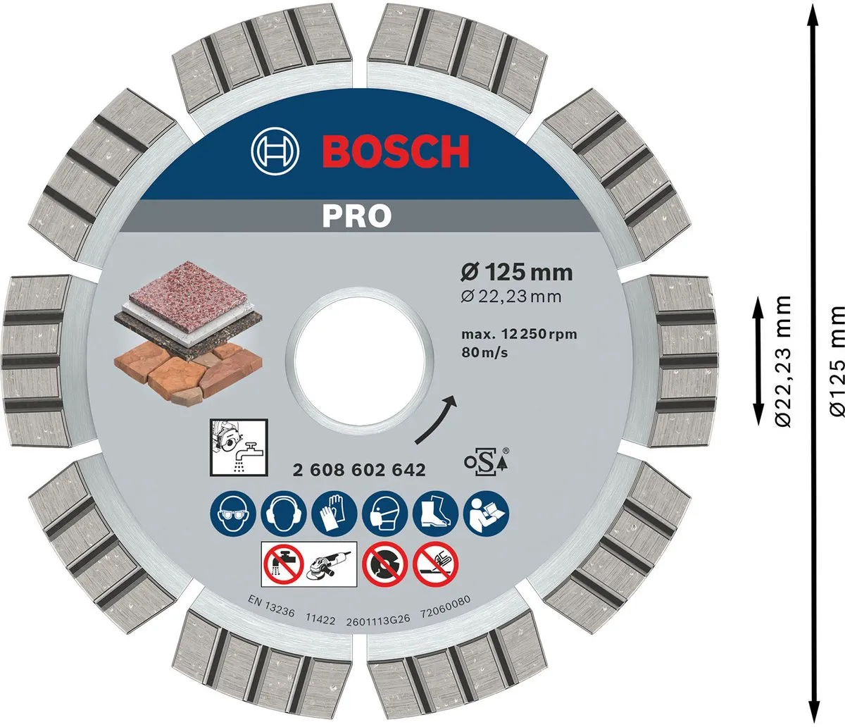 Bosch Professional Diamantschijf Best Stone 125mm - Steen