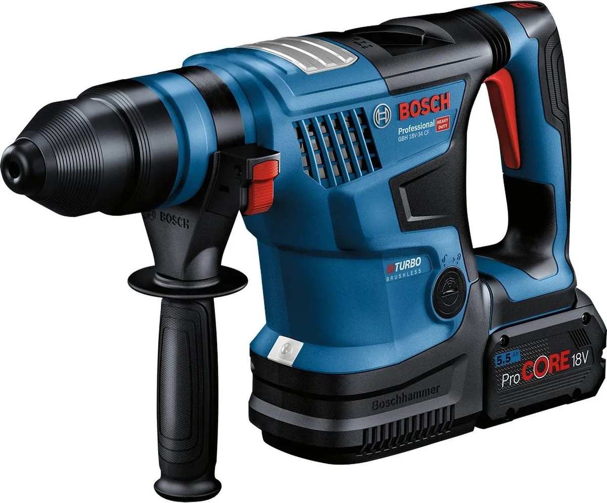 Bosch Professional GBH 18V-34 CF Boorhamer - 2x Accu - Koffer
