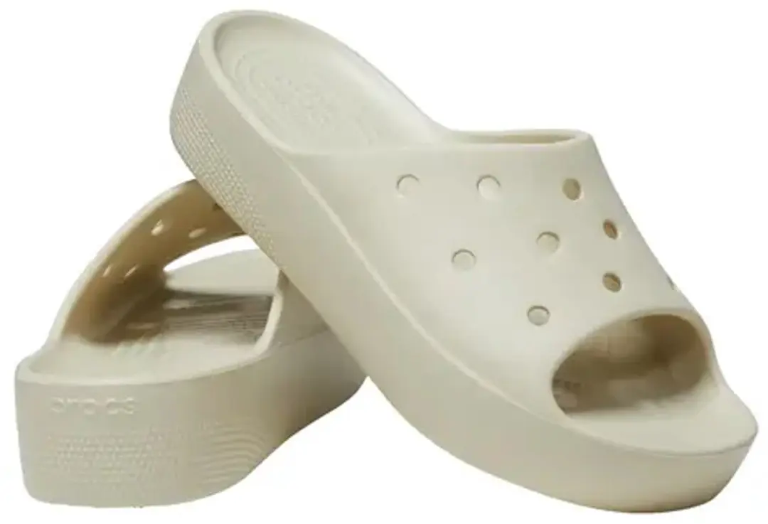 Crocs Classic Platform Instappers Dames 41.5 - Beige - afbeelding 4 van 6