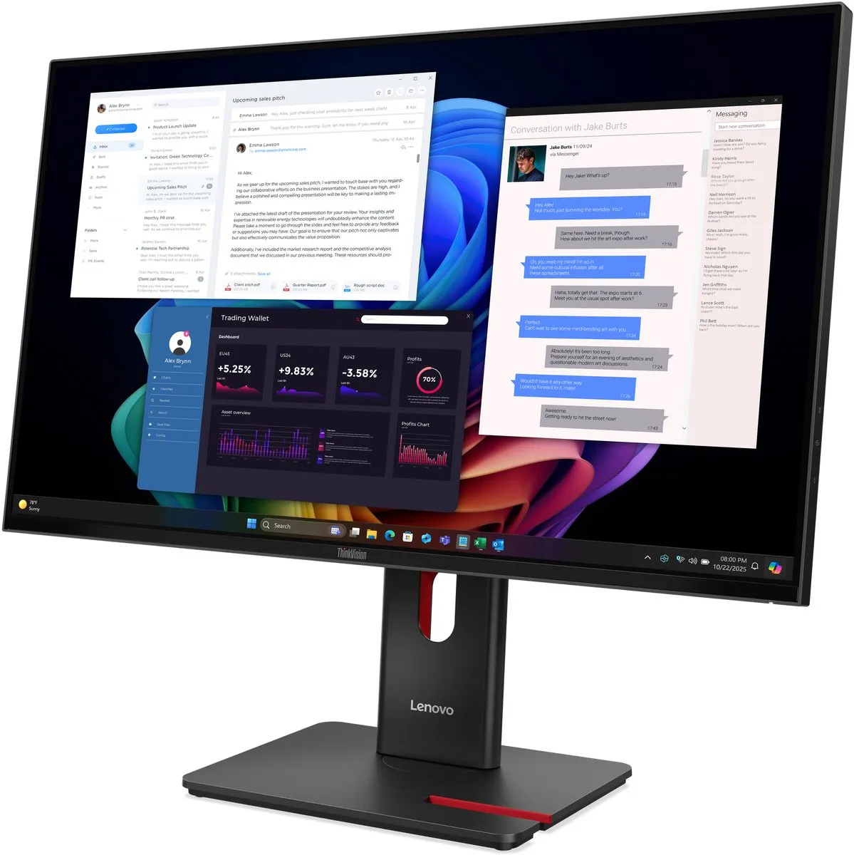 Lenovo ThinkVision T27UD-40 Monitor 27" UHD - Zwart