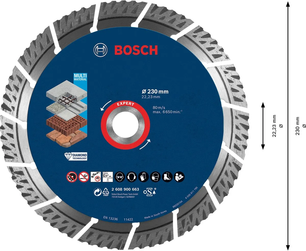 Bosch Professional Diamantschijf 230mm - 22.2mm Asgat