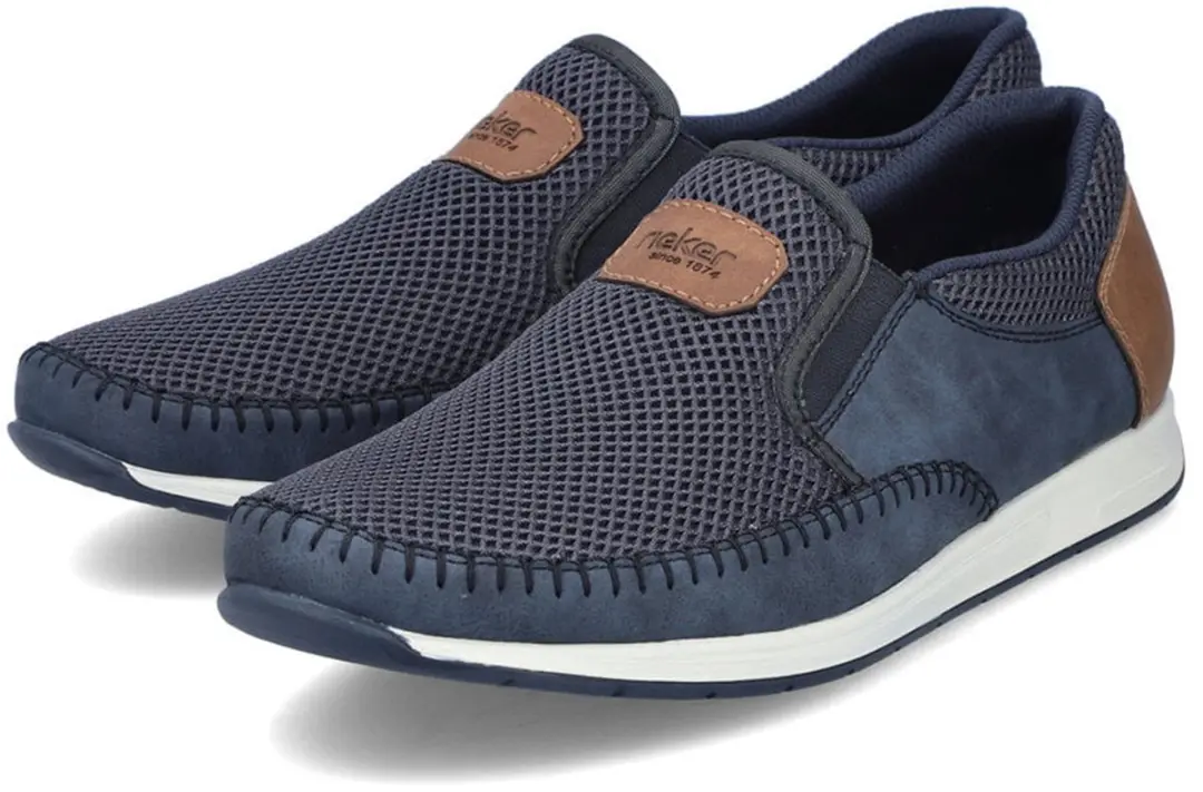 Rieker 11954 Instappers - Heren - Blauw - Maat 42 - afbeelding 3 van 6