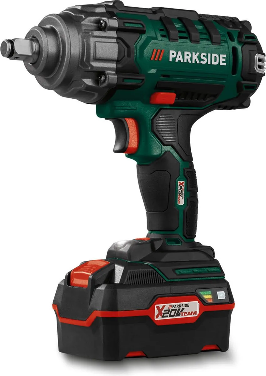PARKSIDE 20V Accu Slagmoersleutel 4.0Ah - 3000 Slagen/min - met 4 Doppen