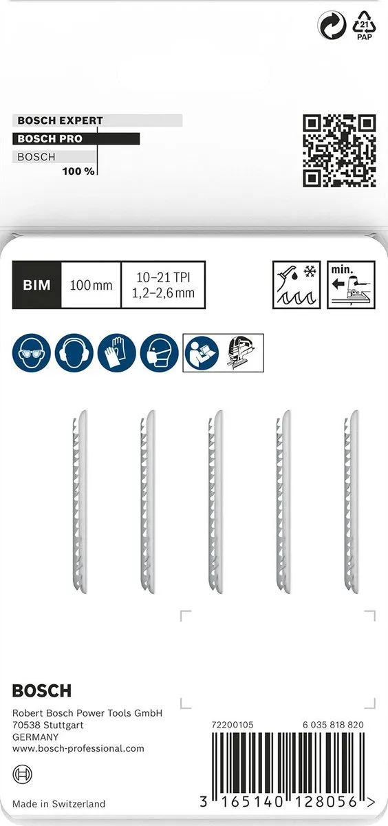 Bosch Professional DECOUPEERZB T123X 5 Metaalzaagbladen