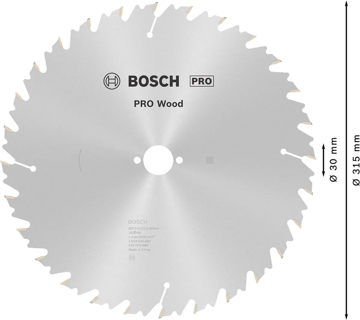 Bosch Professional Cirkelzaagblad Speedline Wood 315mm - Hout