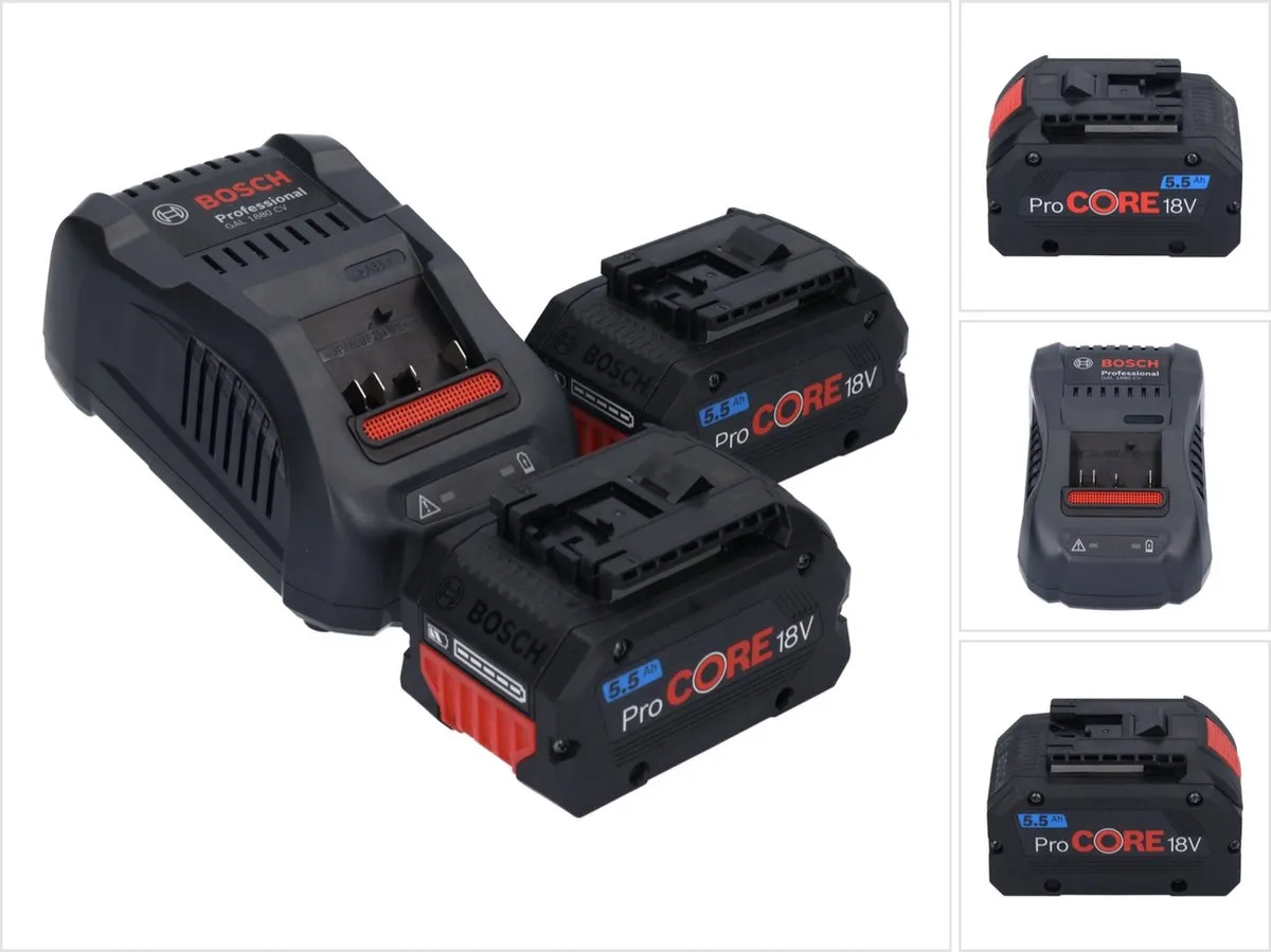 Bosch Professional ProCORE18V 2x5.5Ah Accu & GAL 1880 CV Lader