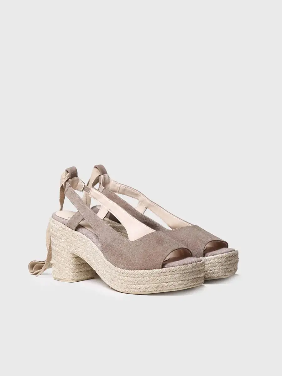 Sandalen met open hiel en hak
