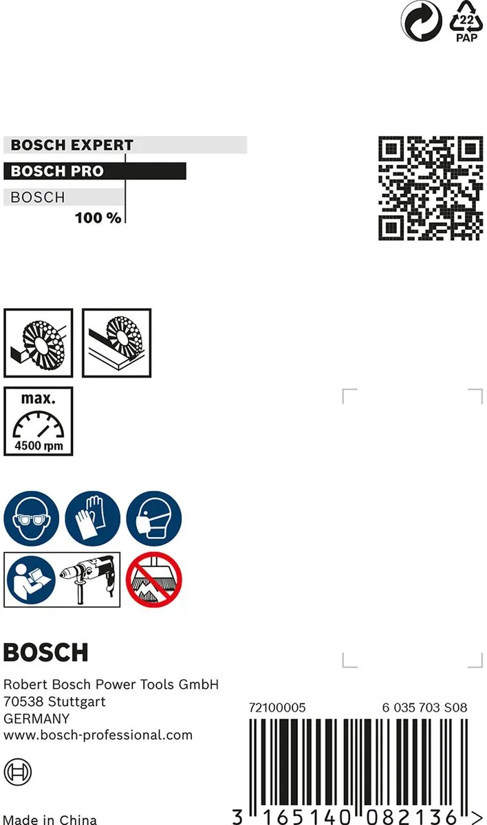 Bosch Professional 6mm Schijfborstel 70 Gegolfd - 0.2 Vermessingd