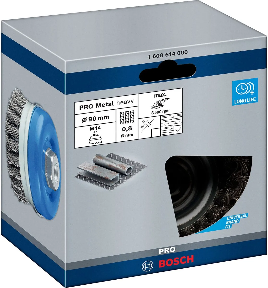 Bosch Professional M14 Komstlbortsel 90 Vlecht 0.8mm Staal
