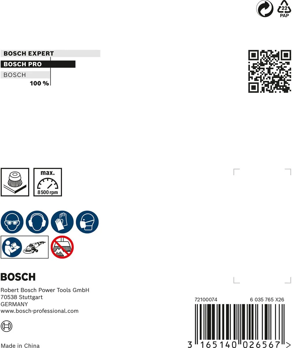 Bosch Professional M14 Komstlbortsel 90 Vlecht 0.8mm Staal