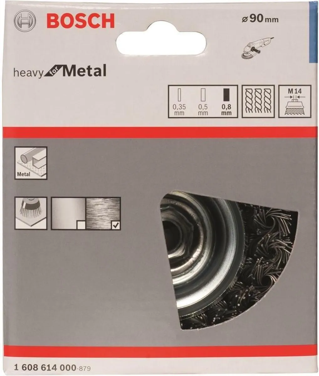 Bosch Professional M14 Komstlbortsel 90 Vlecht 0.8mm Staal - afbeelding 6 van 6