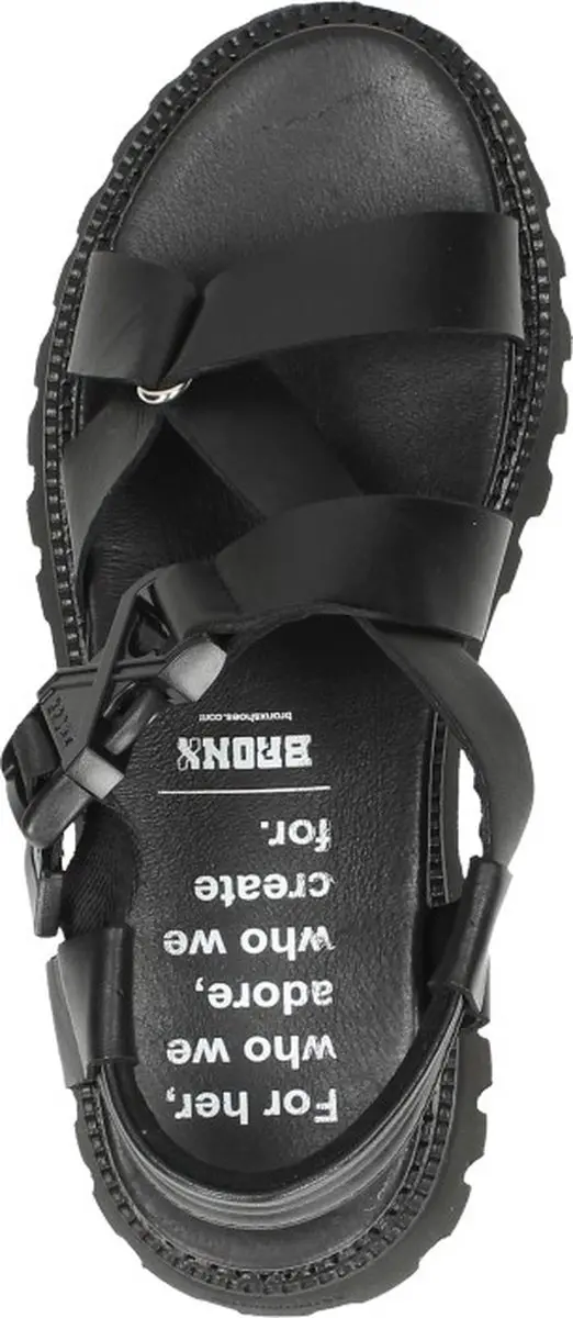Bronx Groovy-Sandal Trendy - Zwart - Maat 38 - afbeelding 3 van 6
