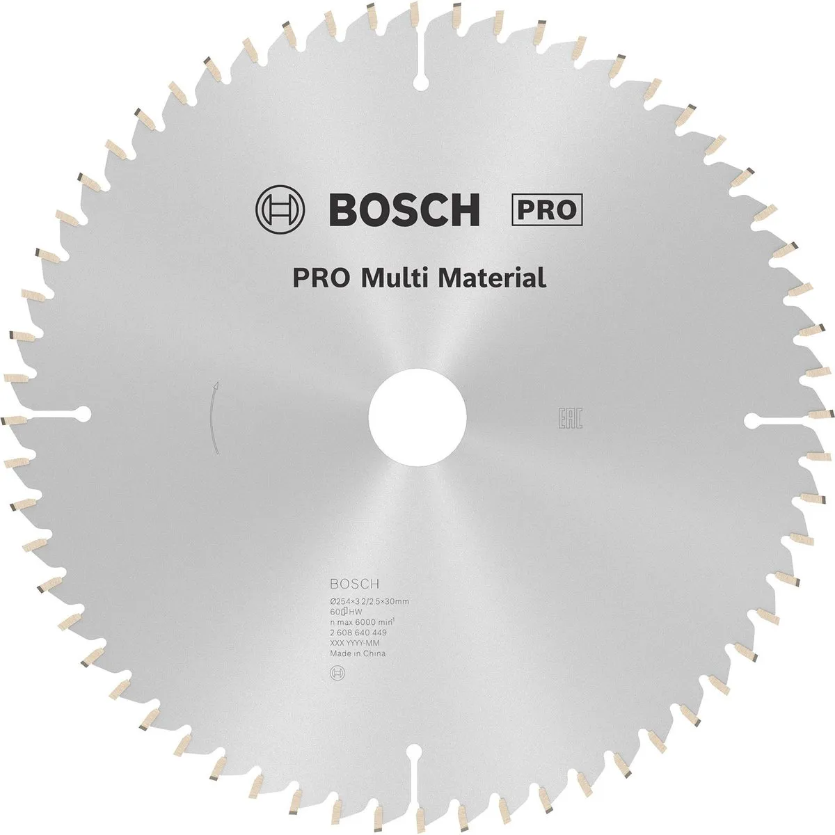 Bosch Professional Cirkelzaagblad CIRKZB MULTI K/V & T 254mm - Metaal